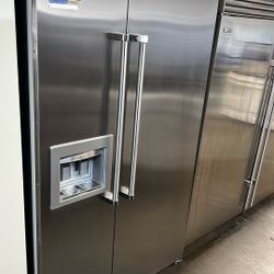 VIKING 48”WIDE BUILT IN STAINLESS STEEL SIDE BY SIDE REFRIGERATOR 