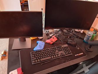 Computer monitors, chairs and etc