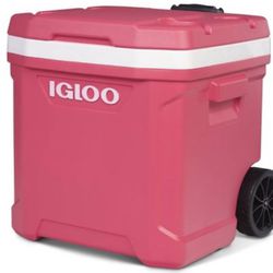 “New” Igloo Latitude 60qt Roller Cooler - Watermelon Color