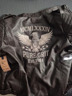 Bleu Grandeur Pure Grit Brown Leather Jacket