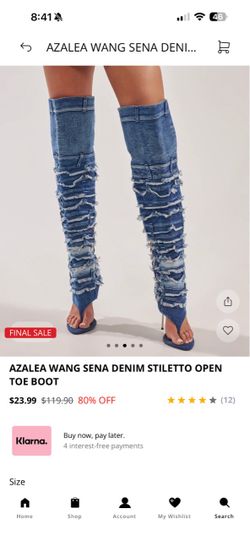 Denim boots