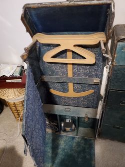 Antique Wardrobe Steamer Trunk