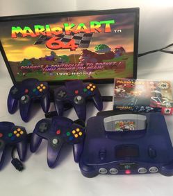 Nintendo 64 grape purple deals