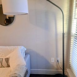 Modern  81" Black Brass Arched Floor Lamp 