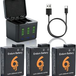 3-Pack for OSMO 360 Battery Compatible with DJI Osmo Action 6/Action 5 Pro/Action 4/Action 3,3.87V 2500mah Portable Battery for DJI Osmo 360 