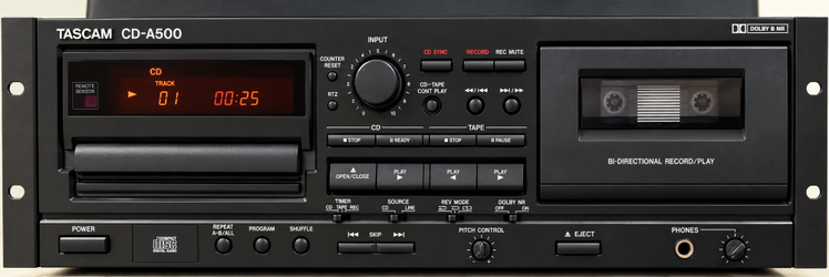 TASCAM CD-A500 CD Player Cassette Deck Combo