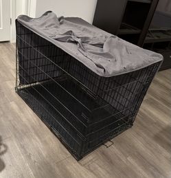 Large Single Door Wire Dog Crate with Cover
