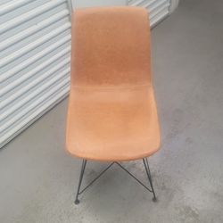 Faux Leather Trenton Scoop Chair Sand