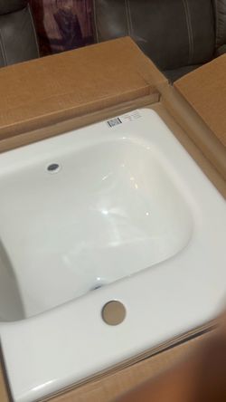 Tahoe 21 in. x 19 in. Drop-In Bathroom Sink in White Cast Iron