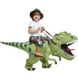 Kids inflatable trex costume