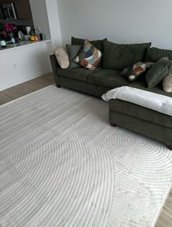 Abani Neutral Cream Area Rug – 8’ x 10’
