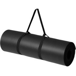 Black yoga mat