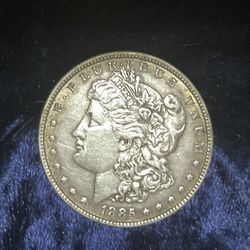 1885 Morgan Silver Dollar Nice Rim Toning 