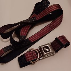 ***NEW PATRIOTIC LEASH & COLLAR SET***