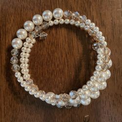 Pearl And Crystal Bracelet Touchstone By Swarovski 