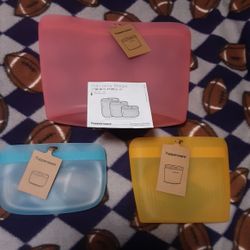 Tupperware Silicone Bags Set Of Three New