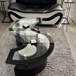 Modern Coffee Table + couch + 2 coffee Stands