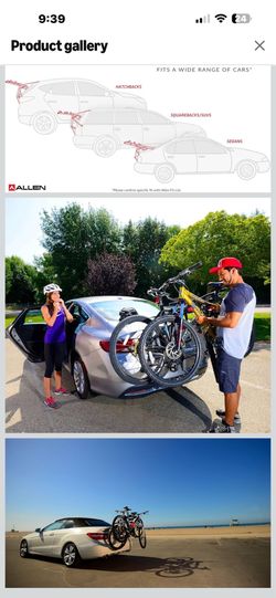2-Bike Trunk Mount Rack-New