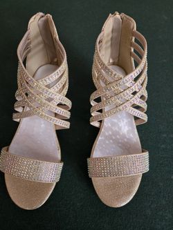 New LAURMOSA Girls' High Healed Sandals - Size 2