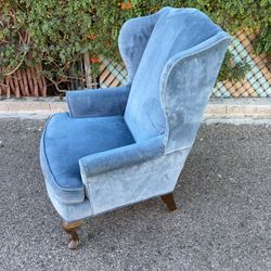 Vintage blue Wingback Chair