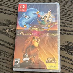 Disney Classic Games Aladdin and The Lion King  Nintendo Switch SEALED