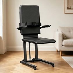 Moveable Steel Electric Lift Chair with Advanced Wheels, Floor Lift for Elderly, Support Up to 220 LBS, Chair Weight 42 LBS, Suitable for Home Use, Bl