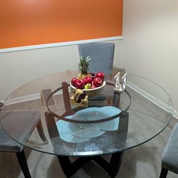 Glass Dining Table for 4