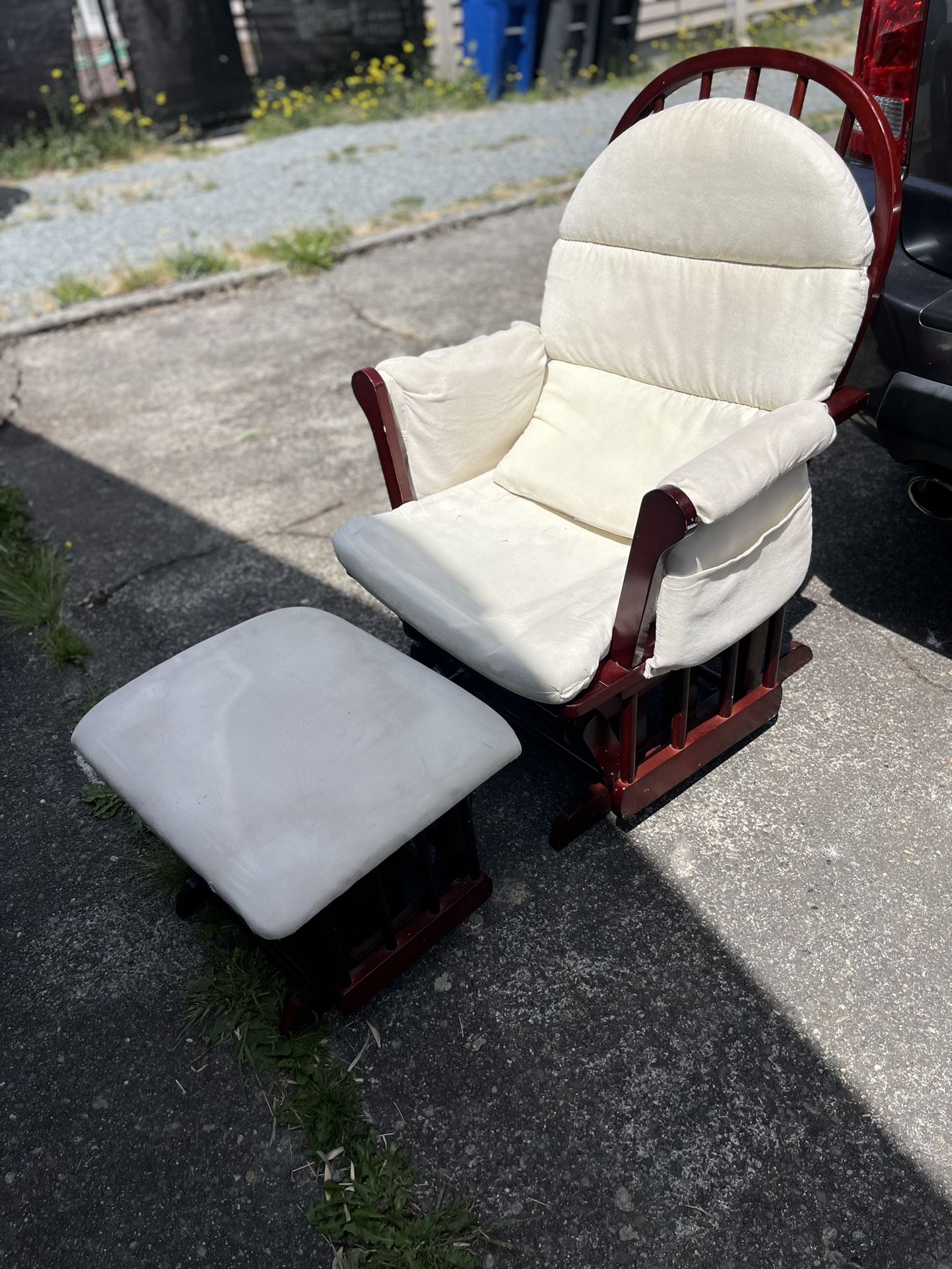 Glider Rocker And Ottoman