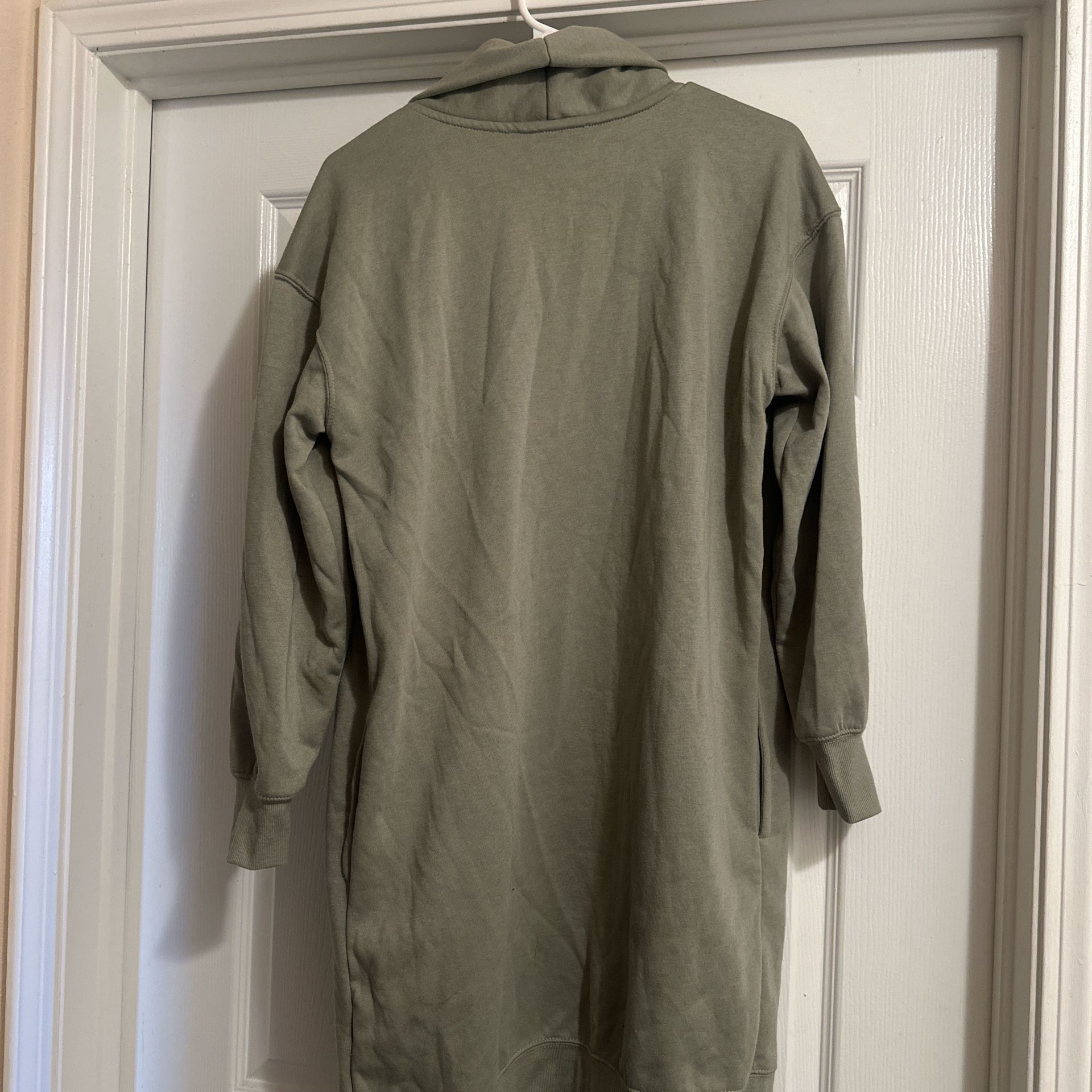 Oversized khaki green cardigan