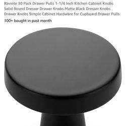 Matte Black Round Kitchen Cabinet