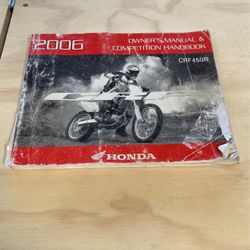 2006 Honda CRF 450R Owners Manual