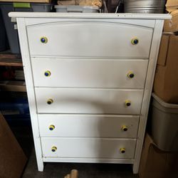 Storybook Dresser w/ Yellow & Blue Knobs 
