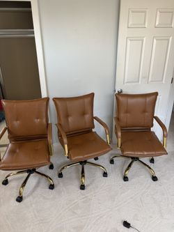 Brown Leather office chairs