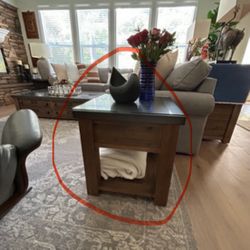 New restoration Hardware End Tables With Custom Glass Tops 