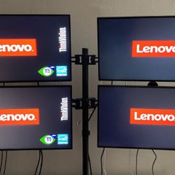 (4) 27” Lenovo P27H-20 Monitors