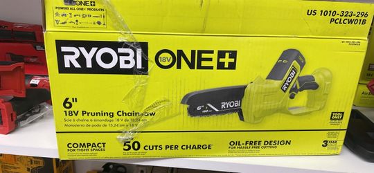 Ryobi 18 V Pruning Chainsaw 6”