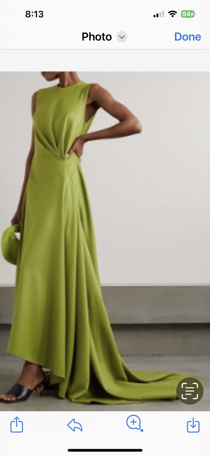 Mermaigirl Woman’s line grew full length evening dress with train. Lime green. Size XL . Beautifully designed evening dress. Fun classy dress for Wedd