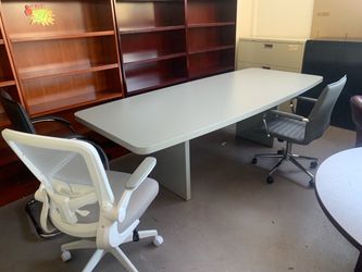 Conference table 42”x96” light gray