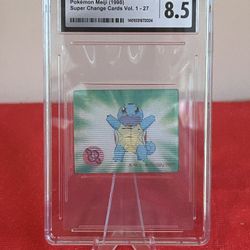 Pokemon 1998 Meiji Super Change Card Squirtle CGC 8.5 - POP 1 - None Graded Higher for Sale in Providence, RI - OfferUp Pokemon 1998 Meiji Super Change Card Squirtle CGC 8.5 - POP 1 - None Graded Higher for Sale in Providence, RI - OfferUp