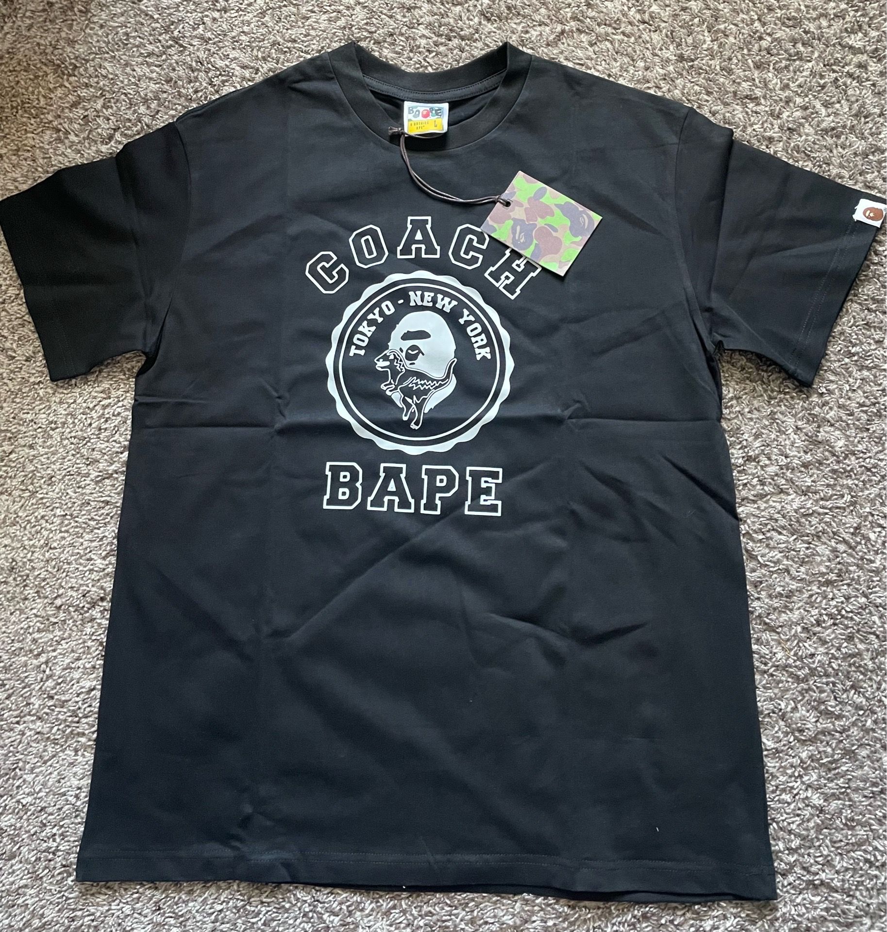 Black Bape X Coach “College Tee”