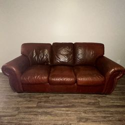 Quality Brown Leather Sofa