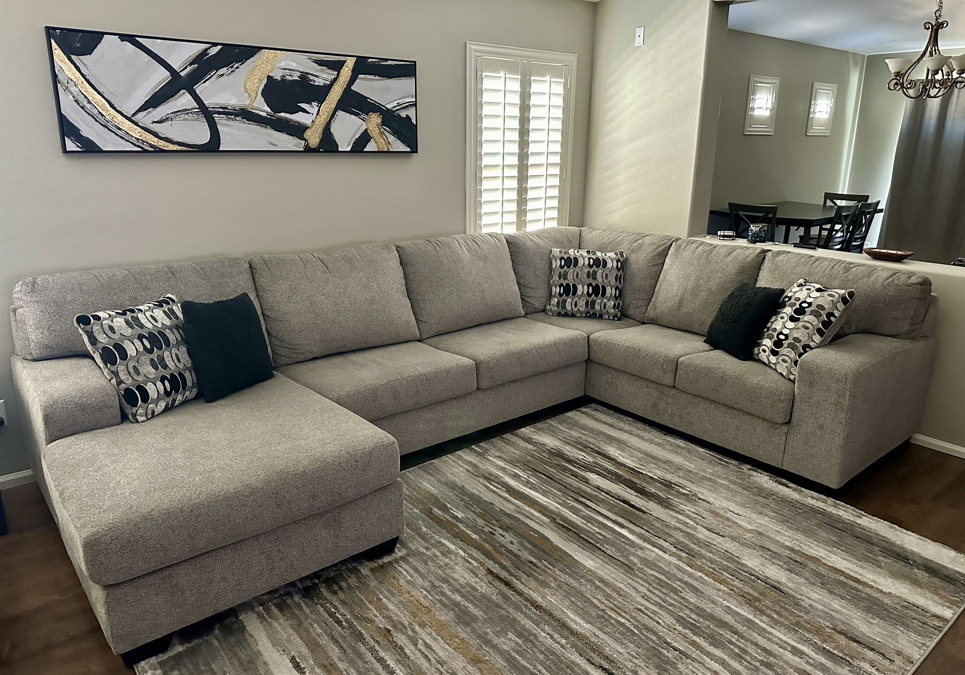 Ashley 3 Piece Sectional With Chaise 