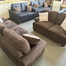 Sillones color café new sofa and loveseat brown