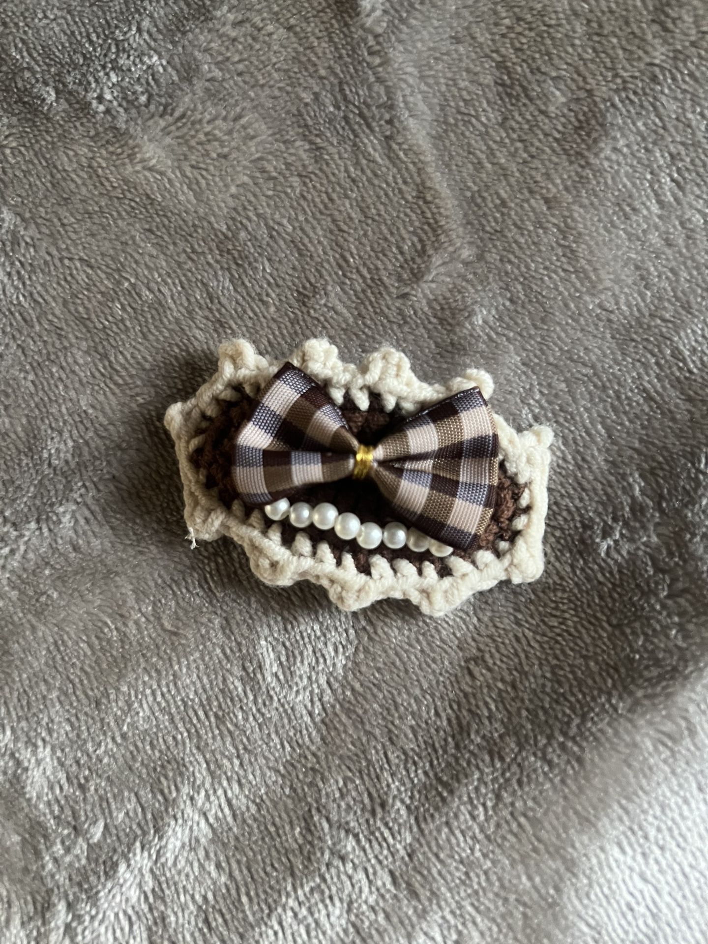Handmade Crochet Bow Hair Clip