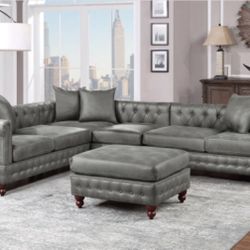 Sectional Sofa + Ottoman