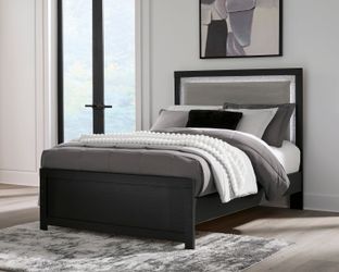 Maeling Black/Gray Full UPH Panel Headboard (Online Special Price)