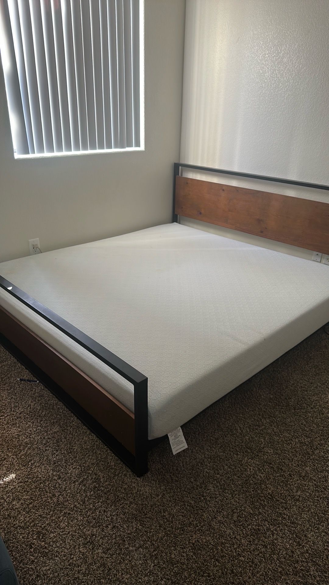 King size bed + frame