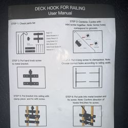 Deck Hook For Railing 