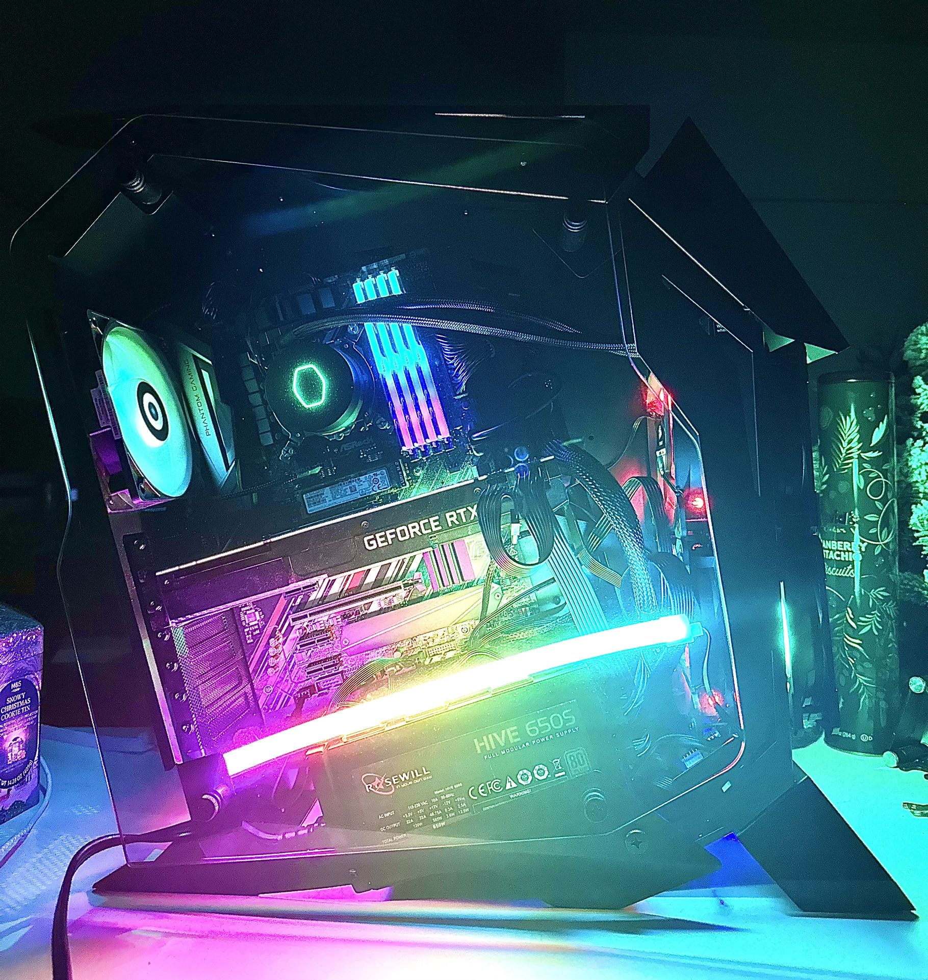 Liquid Water Cool Gaming PC Desktop Computer i9 9900k rtx 2080s 32gb ram 1tb SSD