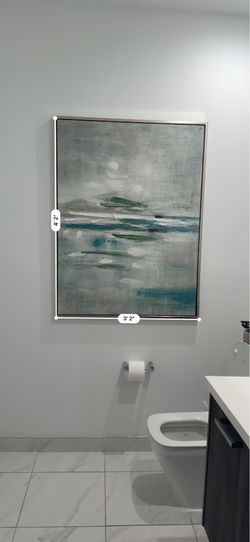 Cool blue- green painting